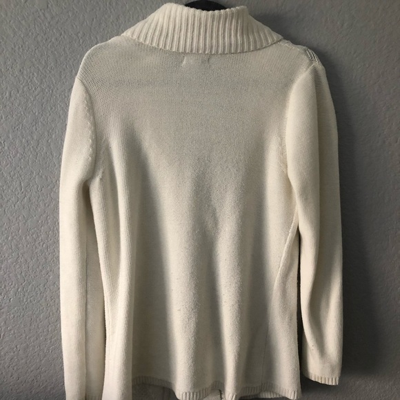 Croft & Barrow long cream sweater - Picture 2 of 5